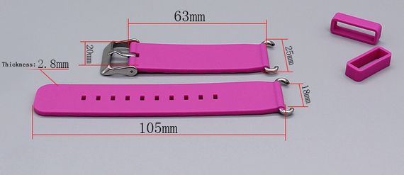 Силіконовий ремінець для дитячих годин Smart Kids Q60 / Q80 / Q90 / Q100 - Pink | Зображення 2