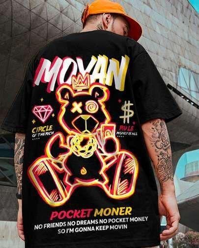 Футболка чоловіча з принтом повсякденна L Чорний