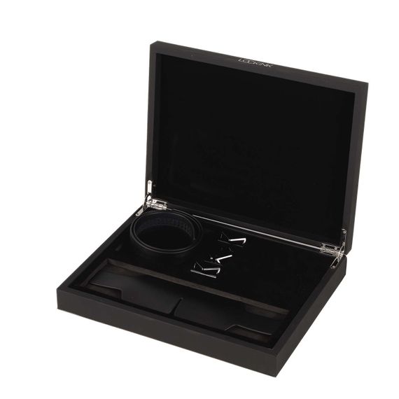 Маска на очі LOCKINK Blindfold Kit, чорна, натуральна шкіра, регульований обсяг | Зображення 6