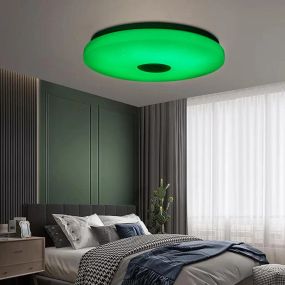 38см світлодіодний RGB світильник стельовий bluetooth + пульт дистанційного керування