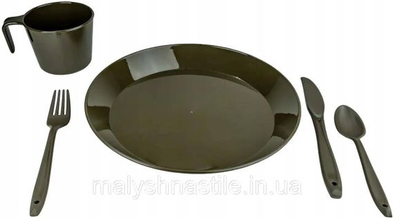 НАБІР ТУРИСТИЧНОГО ПОСУДУ НА 1 ПЕРСОНУ STURM MIL-TEC CAMP SET OLIVE 14681000 | Зображення 1