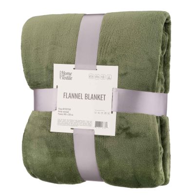 Плед Ardesto Flannel 100% поліестер, зелений 200х220 см (ART0212SB)