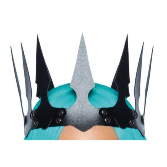 Корона з гострими зубцями Leg Avenu Faux leather spiked crown O/S | Зображення 1