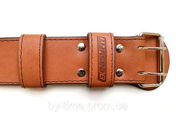 Пояс атлетичний EasyFit DeciBelt (шкіра) коричневий XL | Зображення 4