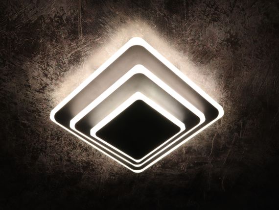 Сучасний креативний світильник стельовий LED для кухні ванної офісу 25467 Чорний 7х25х40 см. | Зображення 1