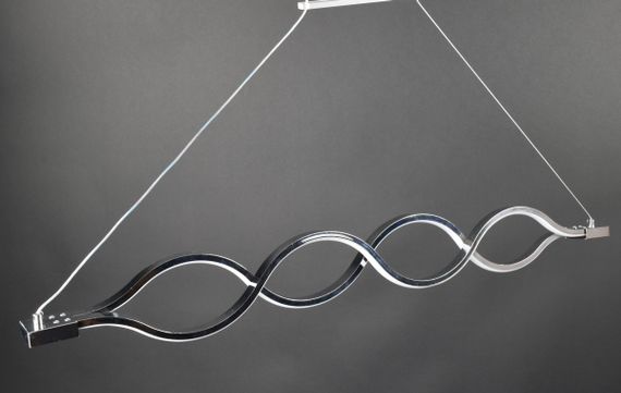 Люстра світлодіодна підвісна LED світильник для квартири на стелю лед 27445 Хром 30-110х6х122 см. | Зображення 1