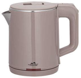 Електрочайник Monte MT-1840 Коричневий, 0.7 л, 1000 Вт, з подвійними стінками