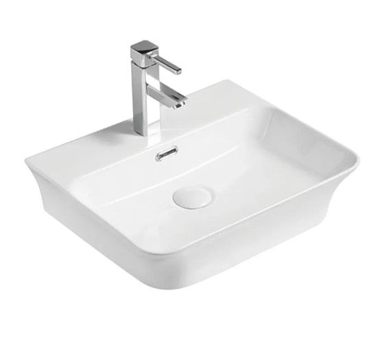 Раковина накладна Mixxus Premium Bevel-0201 з переливом (MP6480)