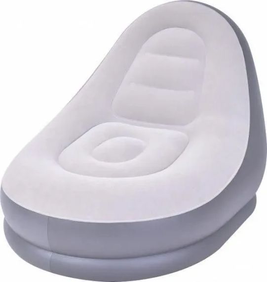 Надувний диван з пуфом Air Sofa / Надувне велюрове крісло з пуфом | Зображення 6