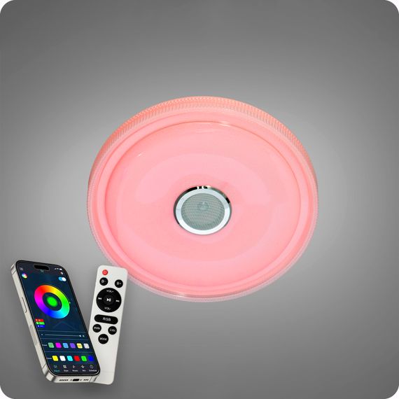 Люстра світлодіодна 517 Dlight RGB з пультом і  колонкою 80Вт Білий (02165) | Зображення 6