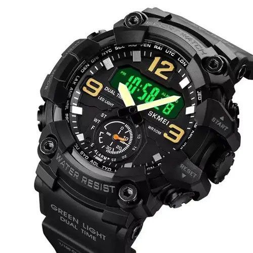 Годинники для активних військових SKMEI 1965BK BLACK, Якісні чоловічі тактичні годинники TH-45 | Зображення 7
