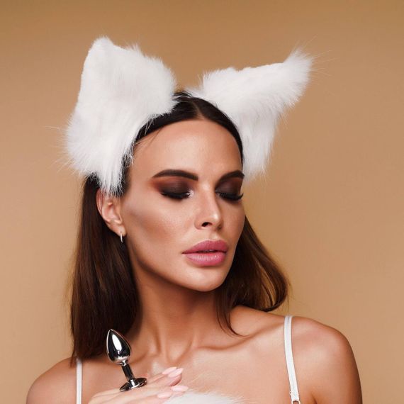 Пухнасті котячі вуха, Білі OKOVA Sex Aura | Зображення 1