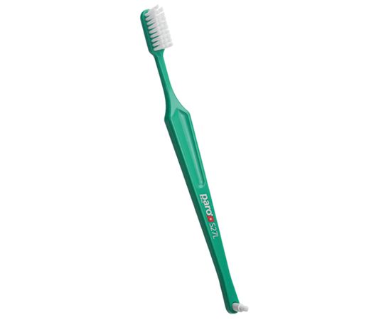 Зубна щітка м’яка paro® toothbrush S27L з монопучковою насадкою, зелена