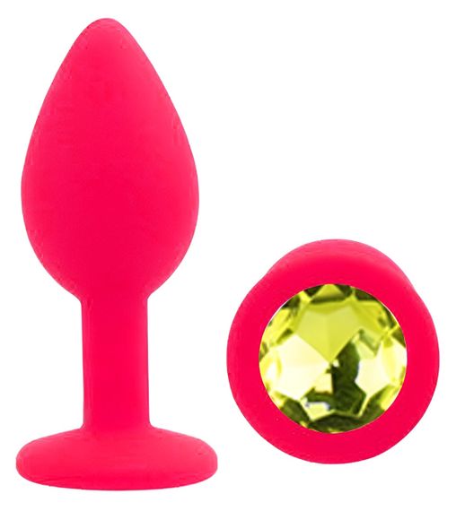 Силіконова анальна пробка EGZO - Silicone Pink Round Plug Lime, size S Sex Aura | Зображення 1