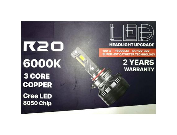 Комплект світлодіодних ламп R20 H15 1000W Canbus 6000K 18000Lm 12/24V | Зображення 2