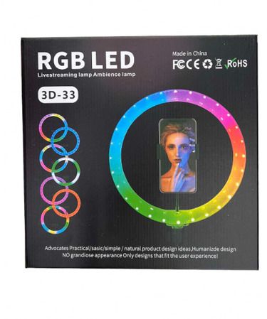 Кільцева LED лампа RGB 3D-33 XPRO 33см (40921-3D-33RGB_323)