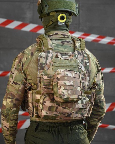 Плитоноска ZVER  Мультикам с быстрым сбросом. MOLLE 11 подсумков  ВТ4749 | Зображення 1