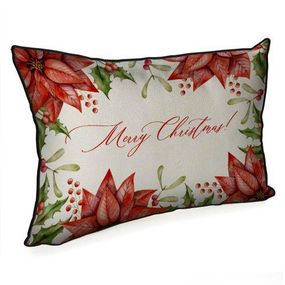 Подушка інтер'єрна з мішковини Merry Christmas! 45x32 см (43PHB_25NG009)
