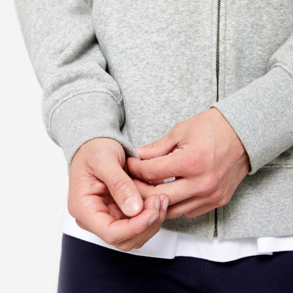 Толстовка на блискавці чоловіча світло-сіра - 3XL. | Зображення 4