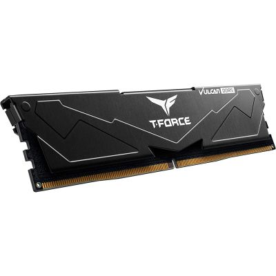 Модуль памяти для компьютера DDR5 32GB (2x16GB) 6000 MHz T-Force Vulcan Black Team (FLBD532G6000HC38JDC01) | Зображення 1