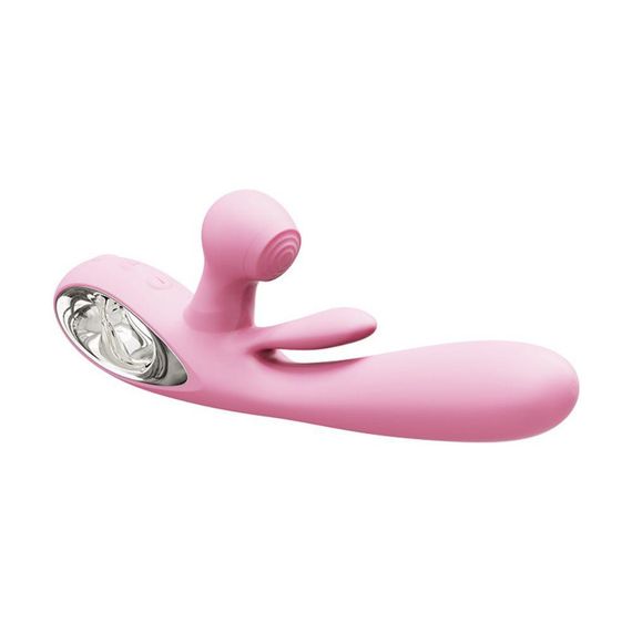 Многофункциональный розовый вибратор Bliss Bunny Sex Aura | Зображення 2