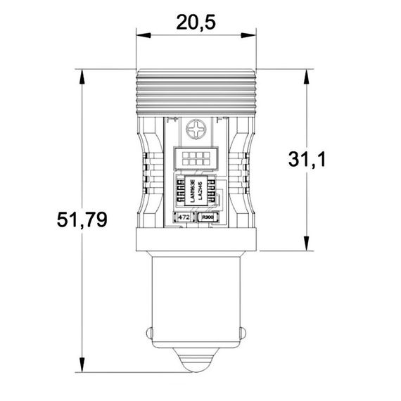 Комплект світлодіодних ламп StarLight LED SL-CB7 CANBUS PR21W BA15S RED 12V | Зображення 5
