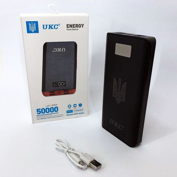 Акумулятор портативний павербанк POWER BANK UKC ART-4148/4204. 50000mah, 4USB, GL-260 зовнішній акумулятор | Зображення 4