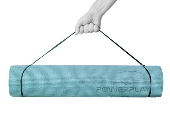 Килимок для йоги та фітнесу PowerPlay 4010 PVC Yoga Mat Зелений (173x61x0.6) | Зображення 1