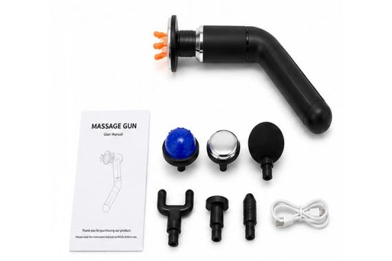 Перкуссионный массажер MASSAGE GUN TV-SH-11 • Массажный пистолет для мышц тела, спины, рук и ног для домашнего массажа | Зображення 4