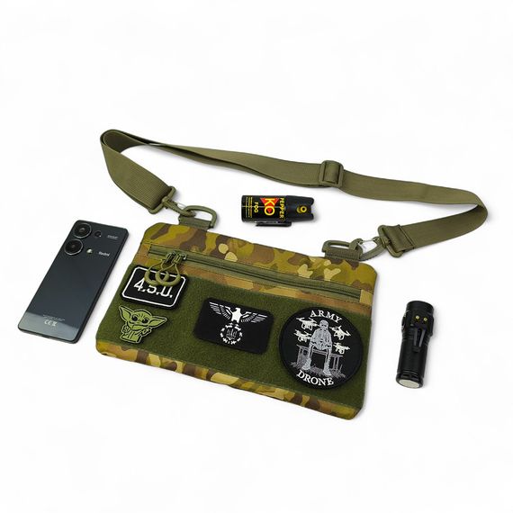 Молодежная тактическая сумка для патчей на плечо с 4 карманами multicam RW-45 | Зображення 8