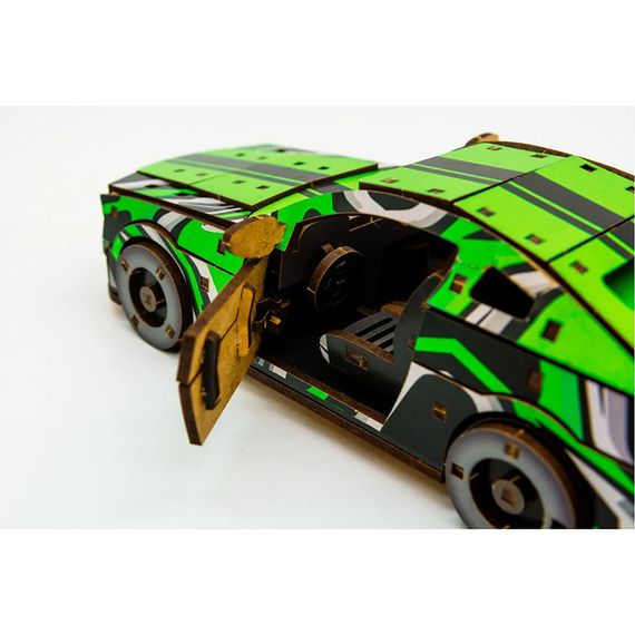 Дерев'яний 3D конструктор Mustang GT Puz-00640, 162 деталей | Зображення 4