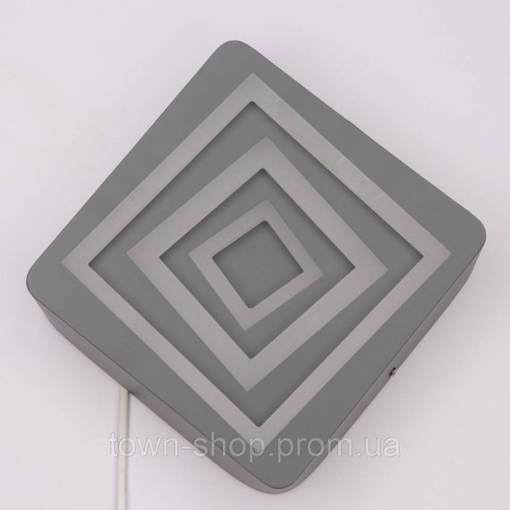 Светильник потолочный LED 8666B-gr Серый 5х24х24 см. | Зображення 4