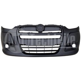 Бампер передний Fiat Doblo 09- (под покраску, под противотуманки), AutoTechteile, 505 1214, 5510-00-2043901Q