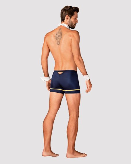 Еротичний костюм пілота Obsessive Pilotman set S/M, боксери, манжети, комір з краваткою, окуляри Sex Aura | Зображення 3