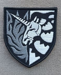 Шеврон единорог (серый)