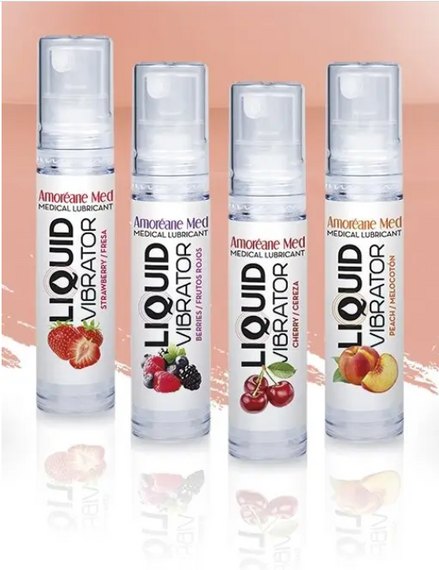 Стимулювальний лубрикант від Amoreane Med: Liquid vibrator — Peach ( рідкий вібратор), 10 ml Sex Aura | Зображення 1