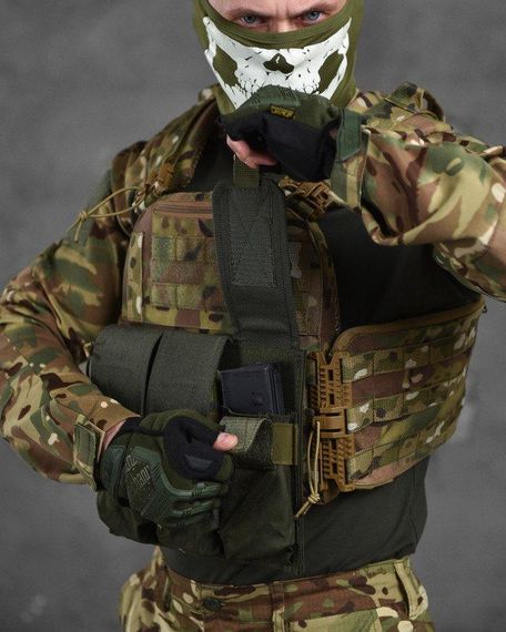 Подсумок UMA на три магазина АК по одному в кармане кордура 1000 den олива  ВТ6776 | Зображення 1