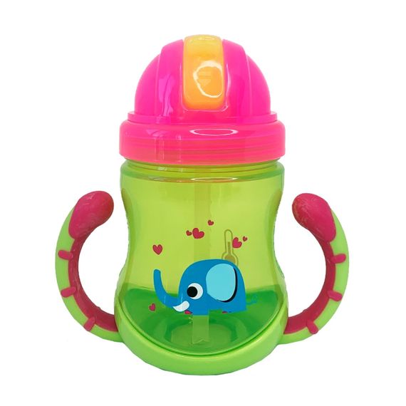 Поїльник дитячий з трубочкою Неон MGZ-0300(Lime) 270 мл