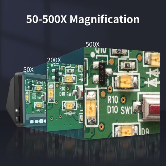 Мікроскоп Ashfly з 1000-кратним збільшенням, цифровий мікроскоп 1080P, монетна лупа з 8 регульованими світлоді | Зображення 8