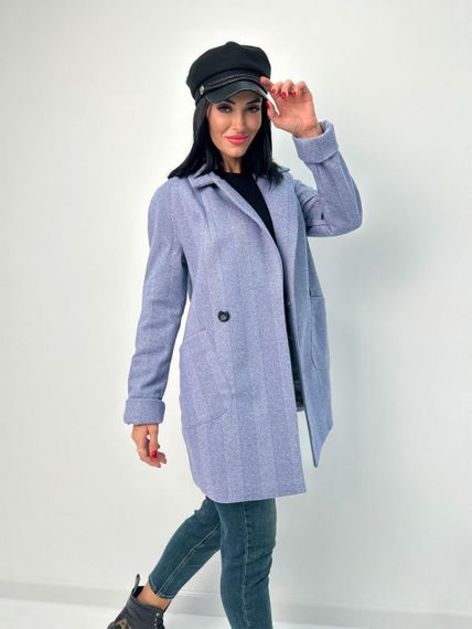 Женское короткое платье кашемировое принт елочка GF1218 цвет синий, размер 46/48