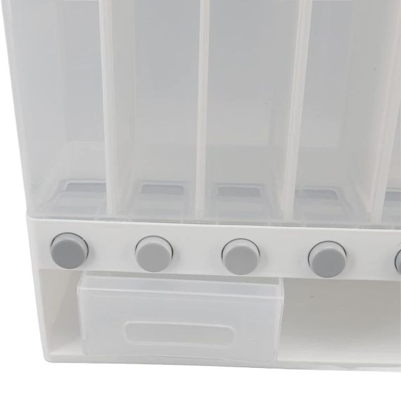 Диспенсер для сыпучих продуктов с дозатором, 6 отделений / Кухонный органайзер с мерным контейнером / | Зображення 5