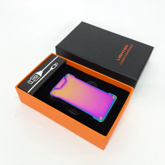 Дугова електроімпульсна запальничка із USB-зарядкою ліхтариком LIGHTER HL-437. FI-691 Колір: хамелеон | Зображення 3