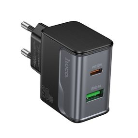 СЗУ 110-240V HOCO CS71A,1xUSB,1xUSB-C,PD20W,White,Blister