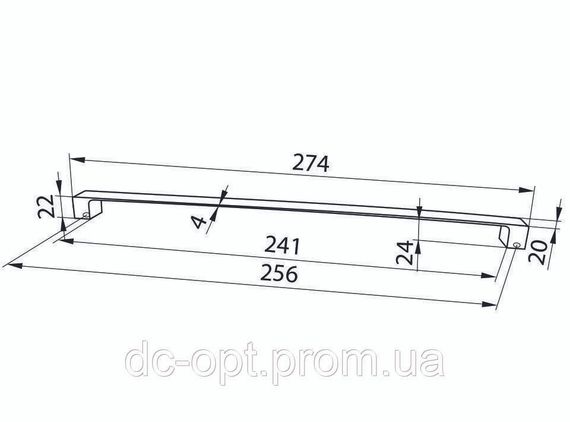 Ручка DL 27/256 G8 Нікель Сталевий ДС СтандартЛайн | Зображення 1