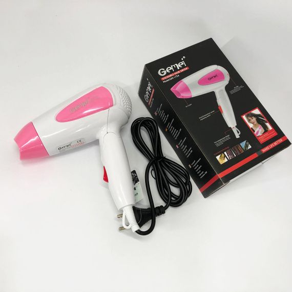 Фен с ионизацией для укладки Gemei GM-1756 1200 Вт, Функциональная щетка для сушки MR-55 | Зображення 4