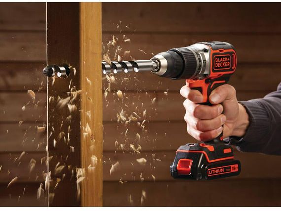 Дрель-шуруповерт ударная бесщеточная аккумуляторная BLACK+DECKER BL188N | Зображення 2