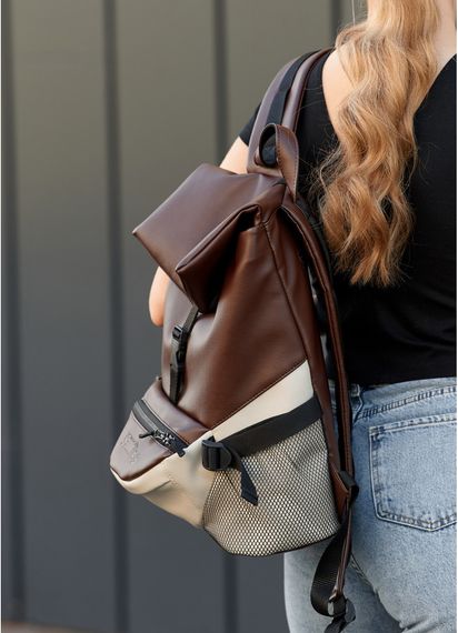 Жіночий рюкзак Sambag RENEDOUBLE шоколадний 37 х 31 х 14 см (27151120r) | Зображення 8