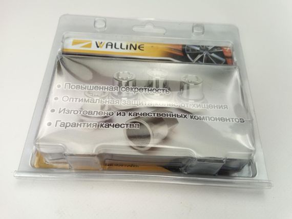 Болти секретні М12х45х1,50, Walline (375130 Н2) наруг/хром/конус/2 ключі | Зображення 1