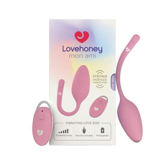 Виброяйцо с пультом дистанционного управления Lovehoney Mon Ami, розовое Sex Aura | Зображення 2