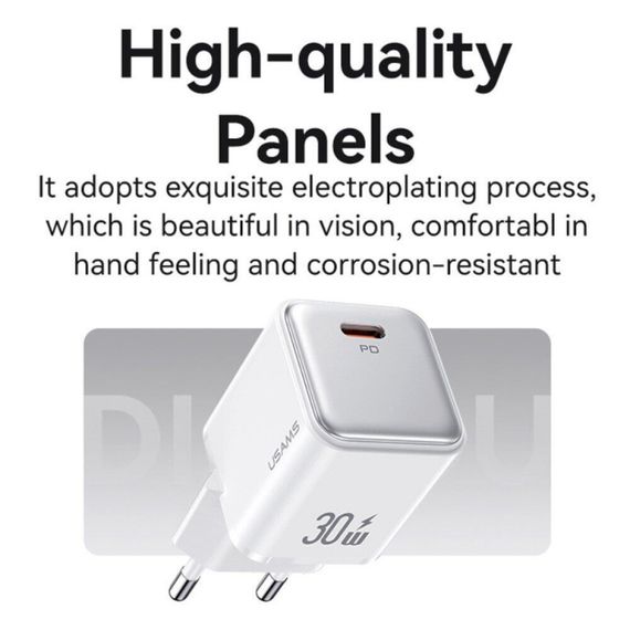 МЗП Usams US-CC186 PD30W (1USB-C) + кабель Type-C to Lightning White | Зображення 5